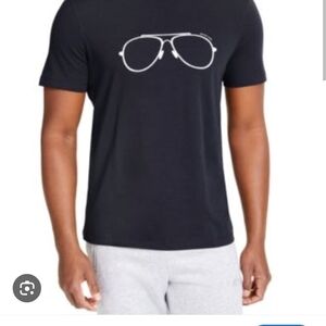 Michael Kors Black Tee with Sunglasses Graphic